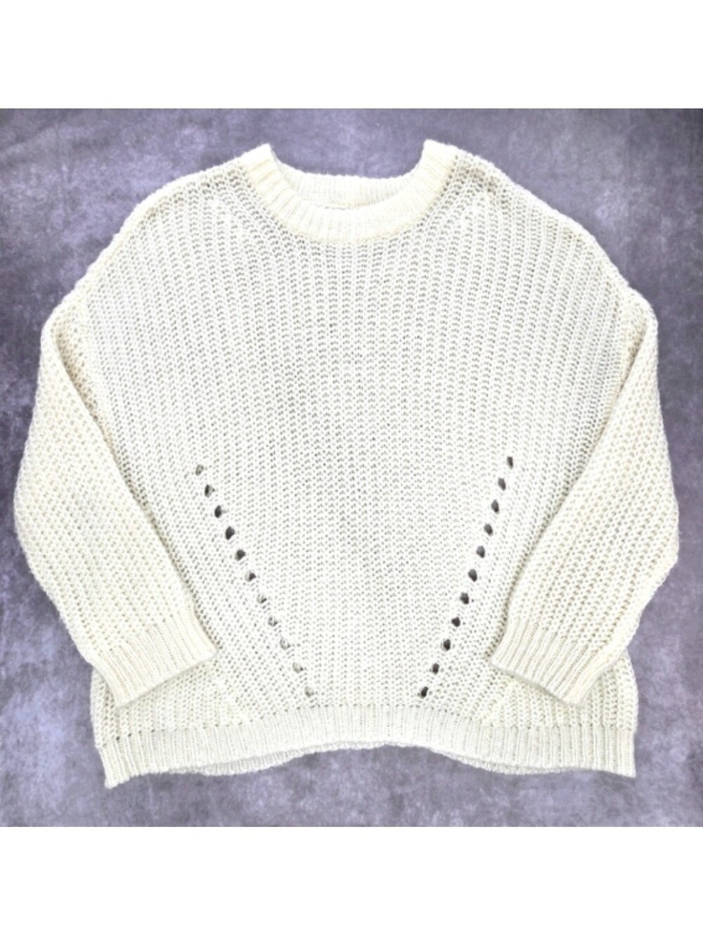 American Eagle Cream Knit Sweater